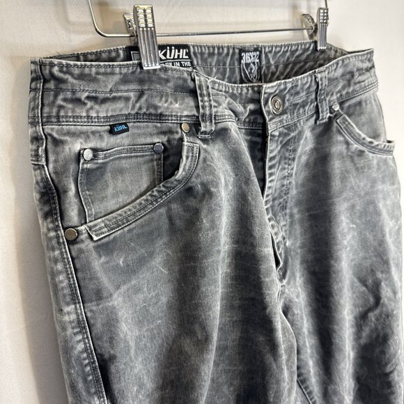 KUHL Rydr Men’s 36x32 Gray Pants Vintage Patina Dye Articulated Knees - Picture 3 of 9